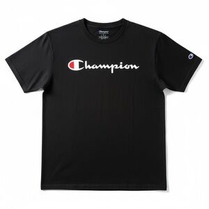 Champion Men's Black Tee with Logo